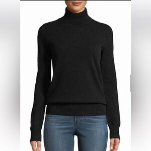 Neiman Marcus Cashmere Collection 100% Cashmere Turtleneck sweater Black sz L